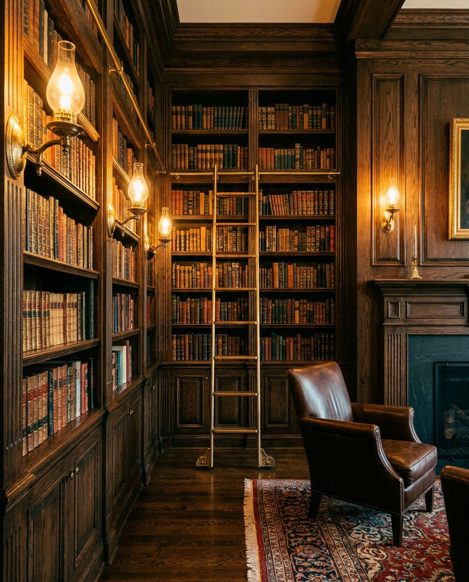 vintage ladder library photo
