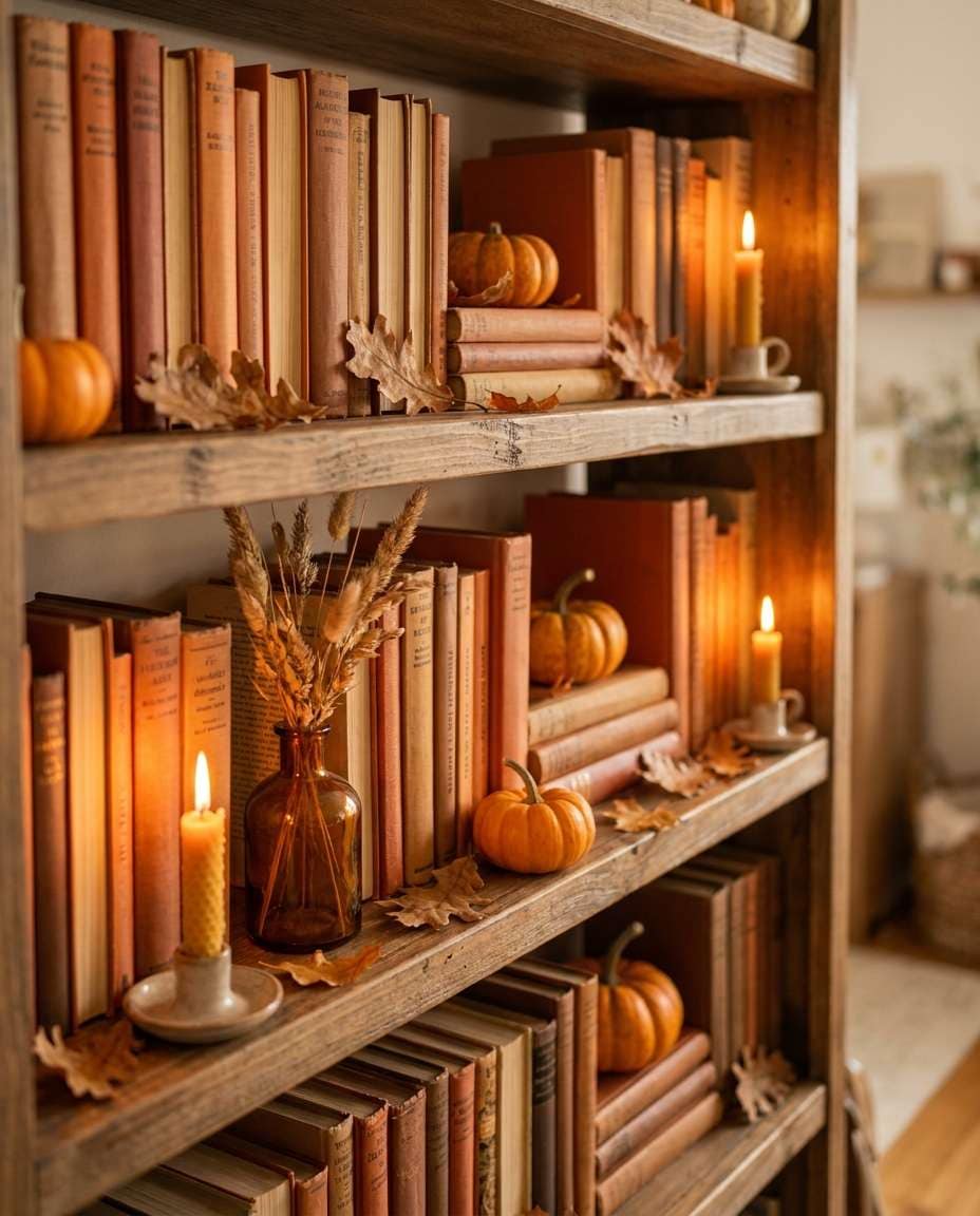 seasonal autumn shelf photo