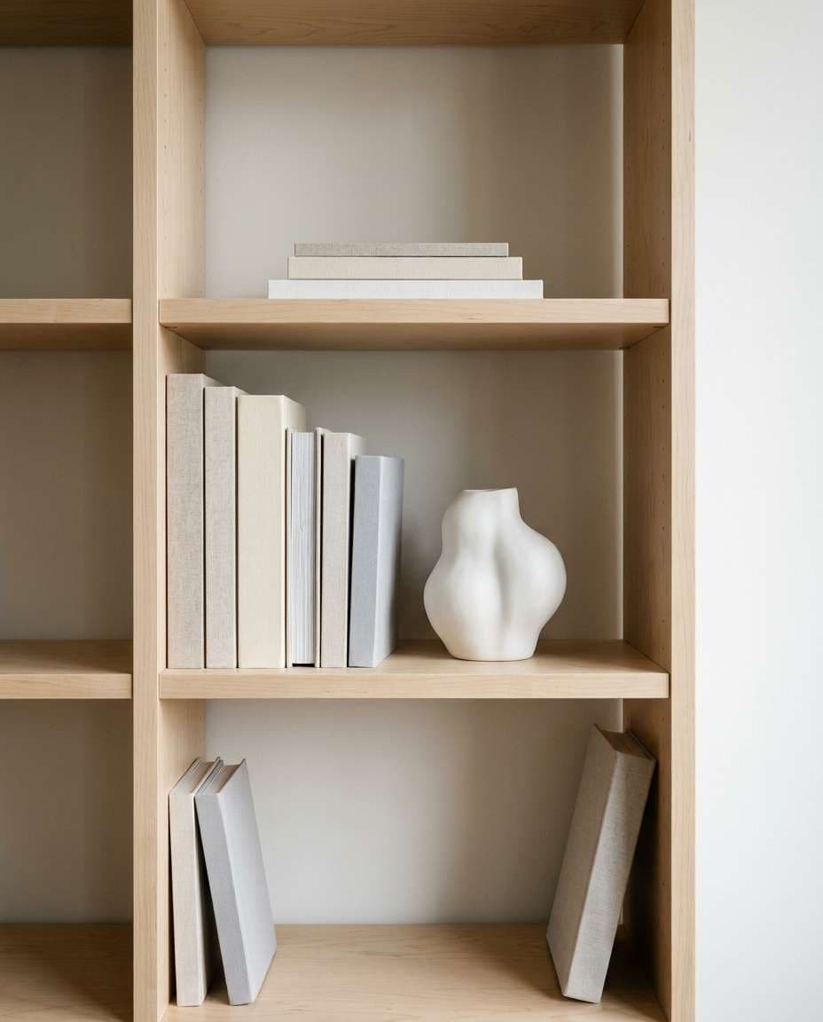scandi minimal shelves photo