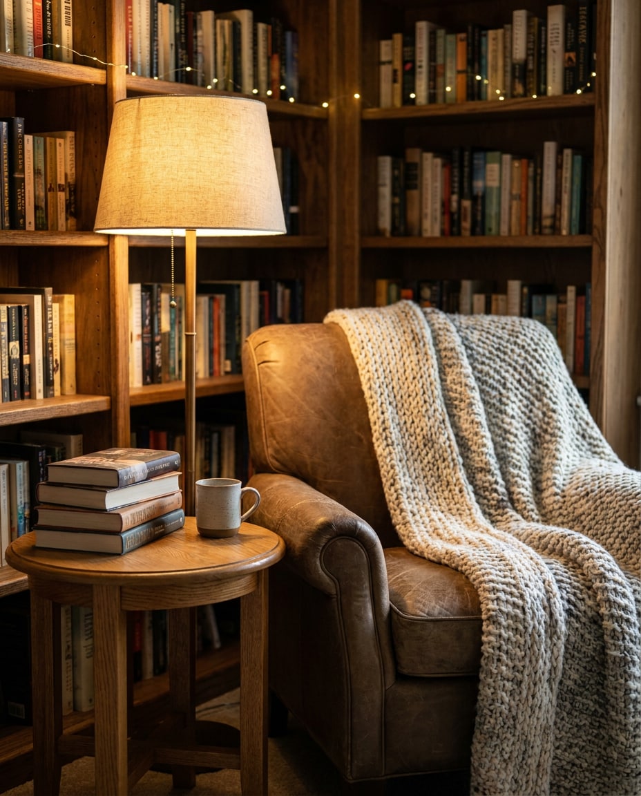cozy reading nook photo