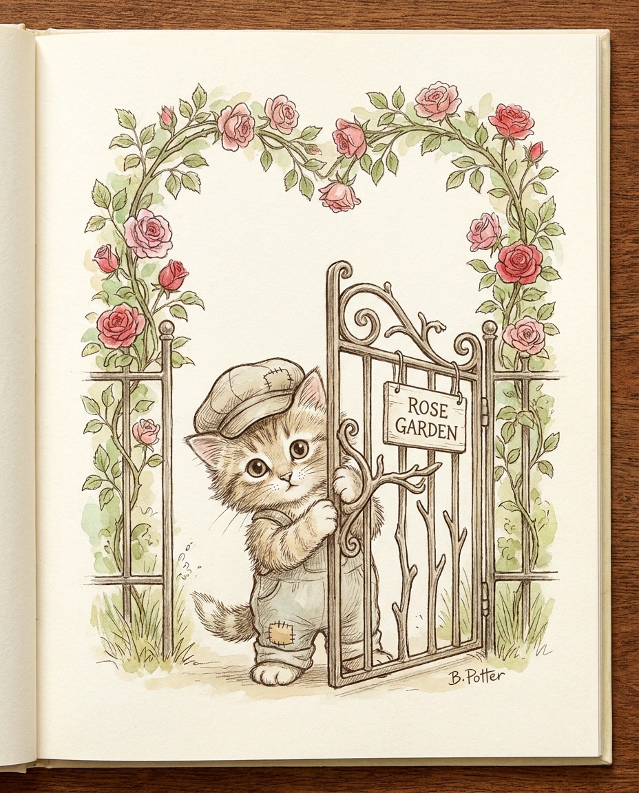 rose garden gate photo