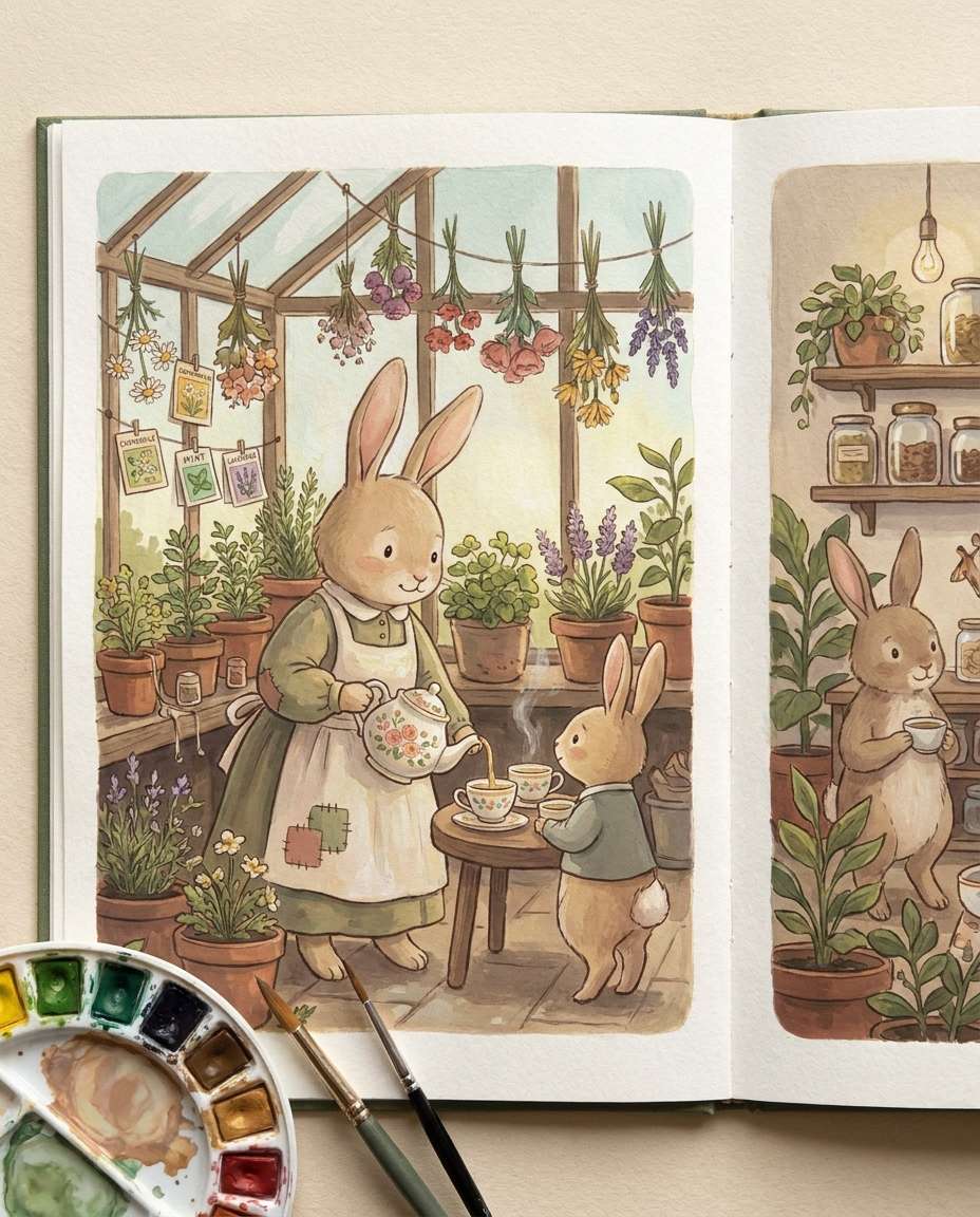 rabbit greenhouse tea photo