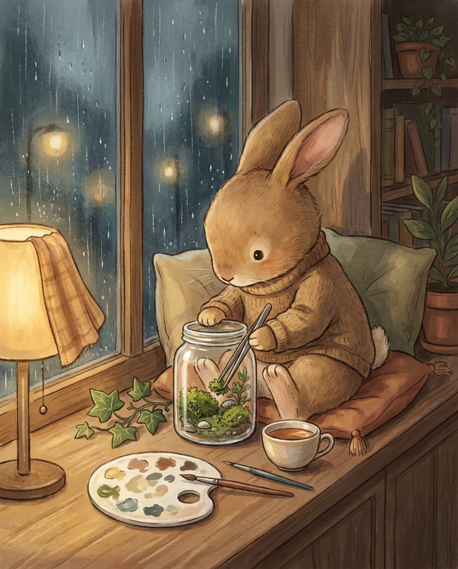 rainy day terrarium photo