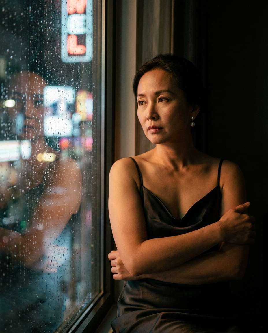rainy window mood photo