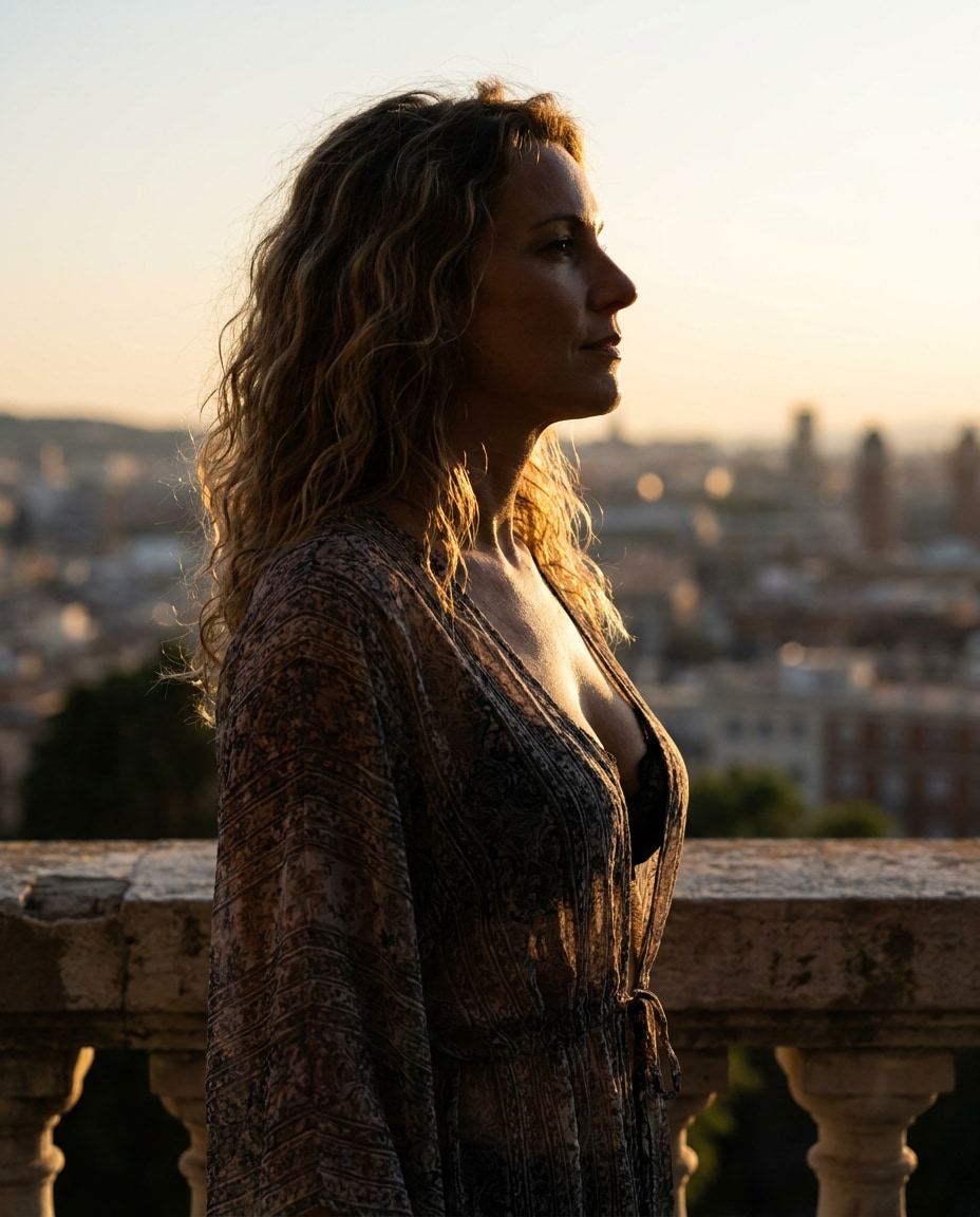 golden hour balcony photo