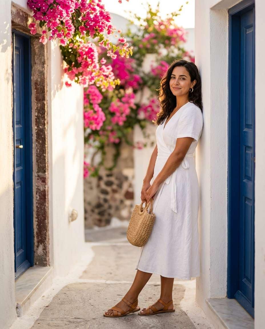 santorini alley glow photo
