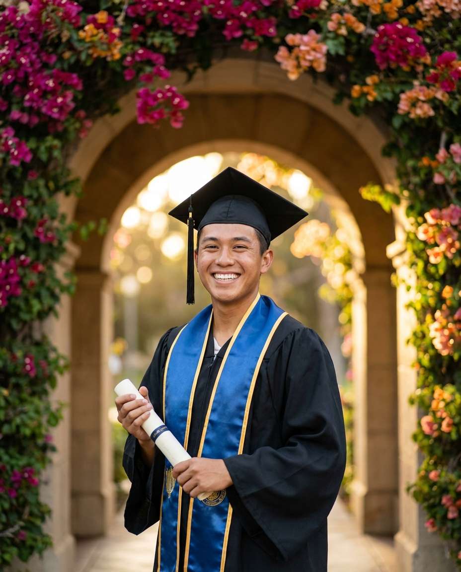 graduation bloom portrait photo