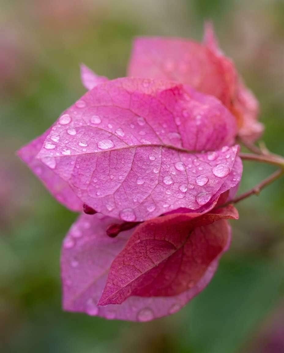macro dewy petals photo