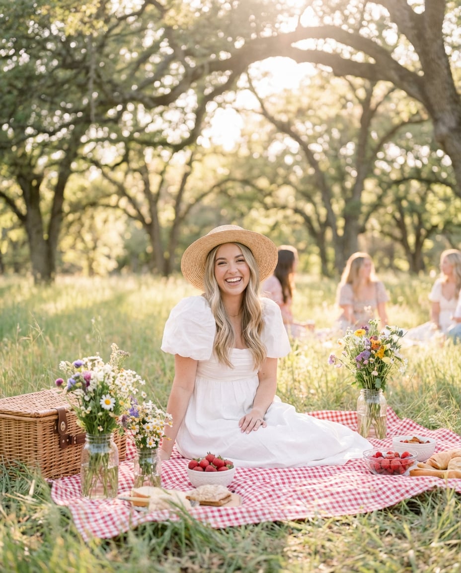 cottagecore picnic photo