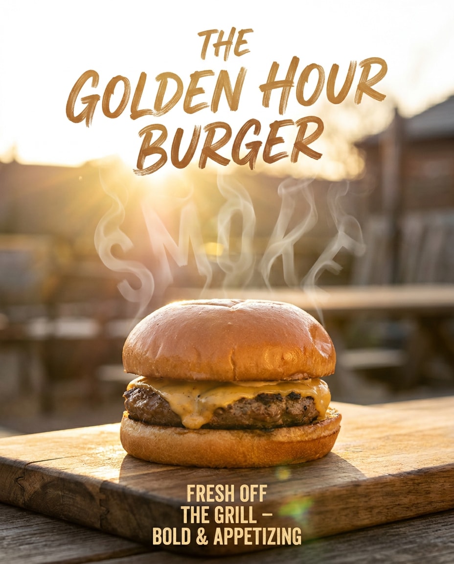 grill smoke typeface photo