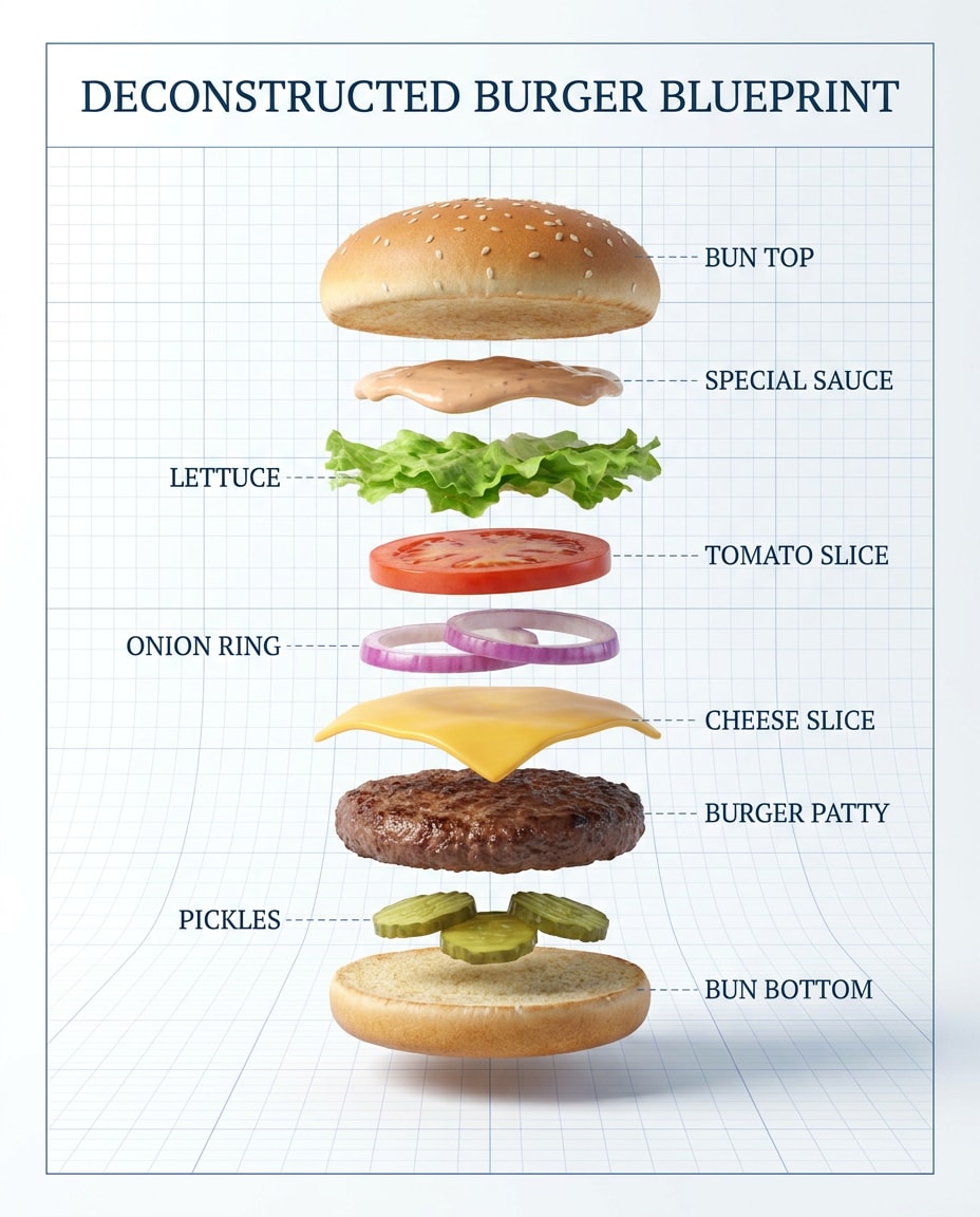 minimal ingredient blueprint photo