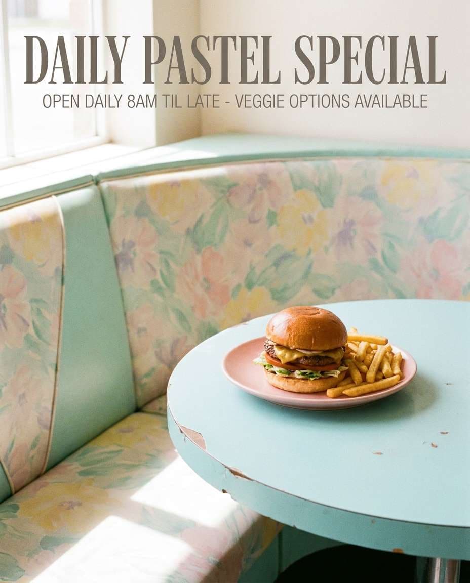 floral pastel diner chic photo