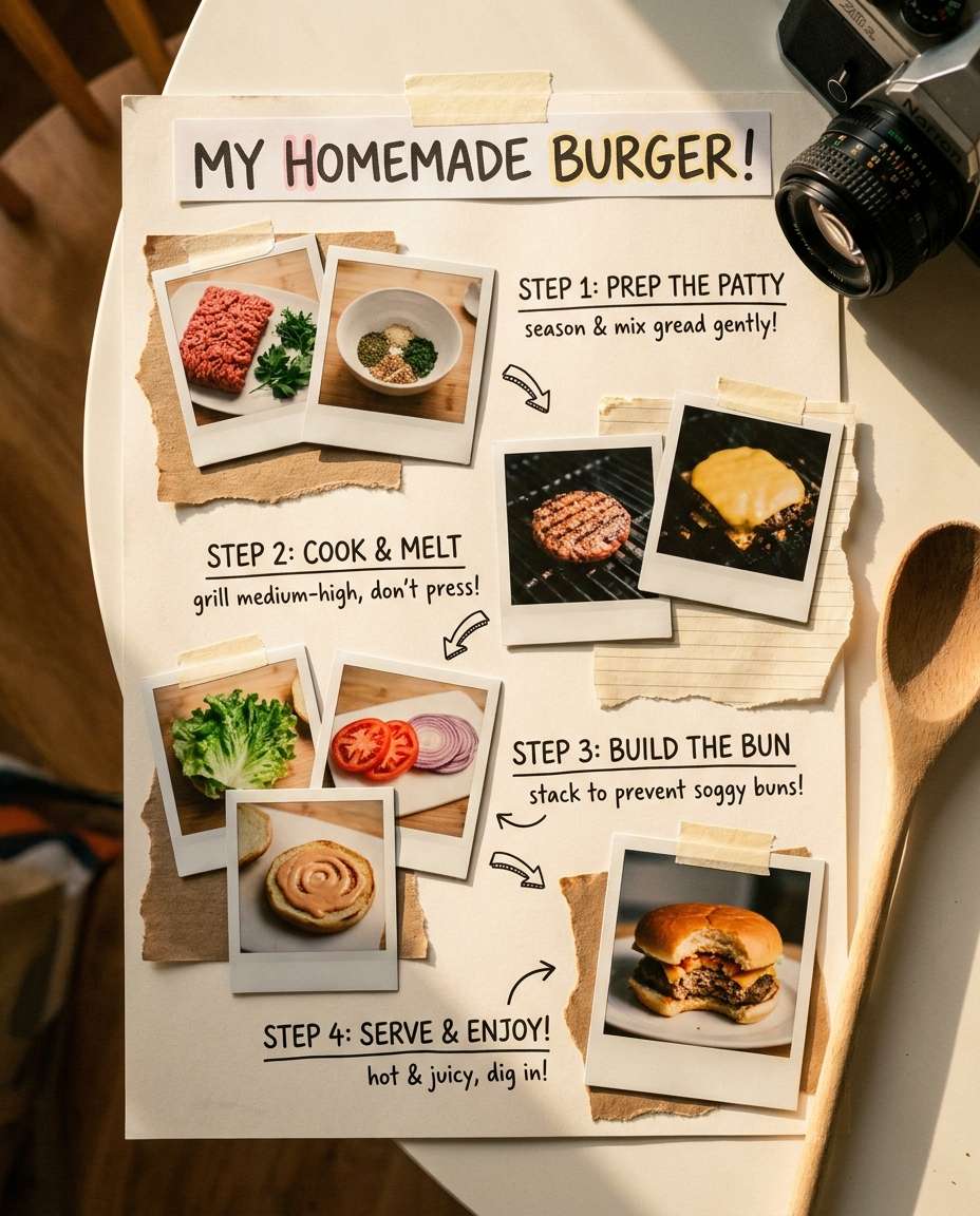 polaroid recipe steps photo