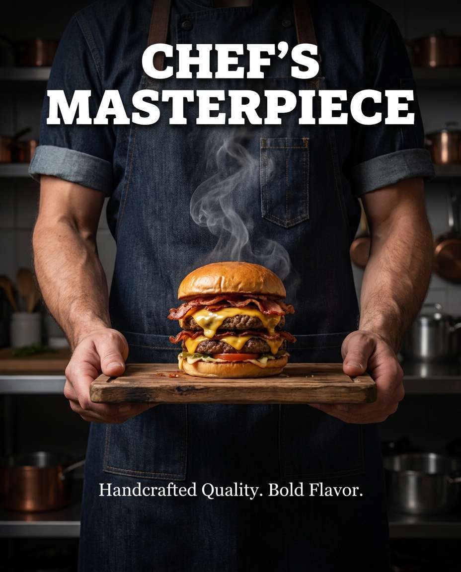 chef hands hero shot photo