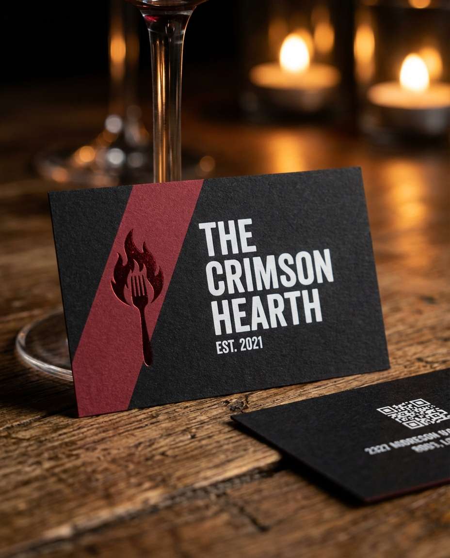 restaurant black and red photo