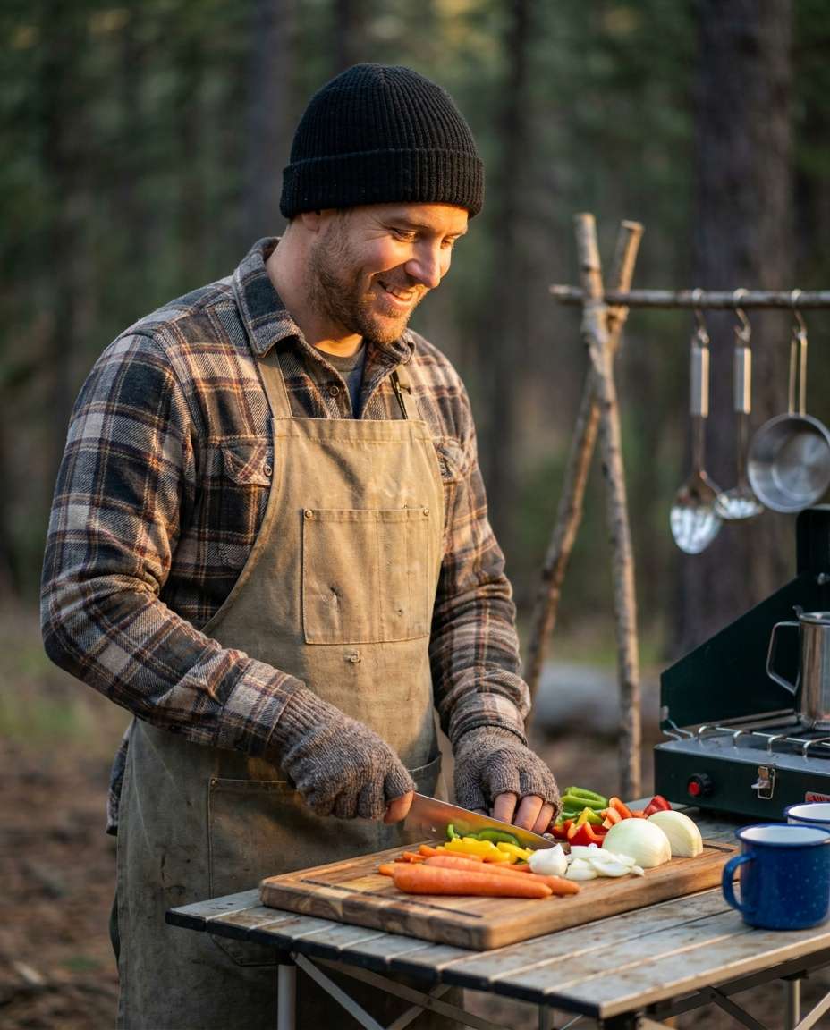 camp kitchen prep photo