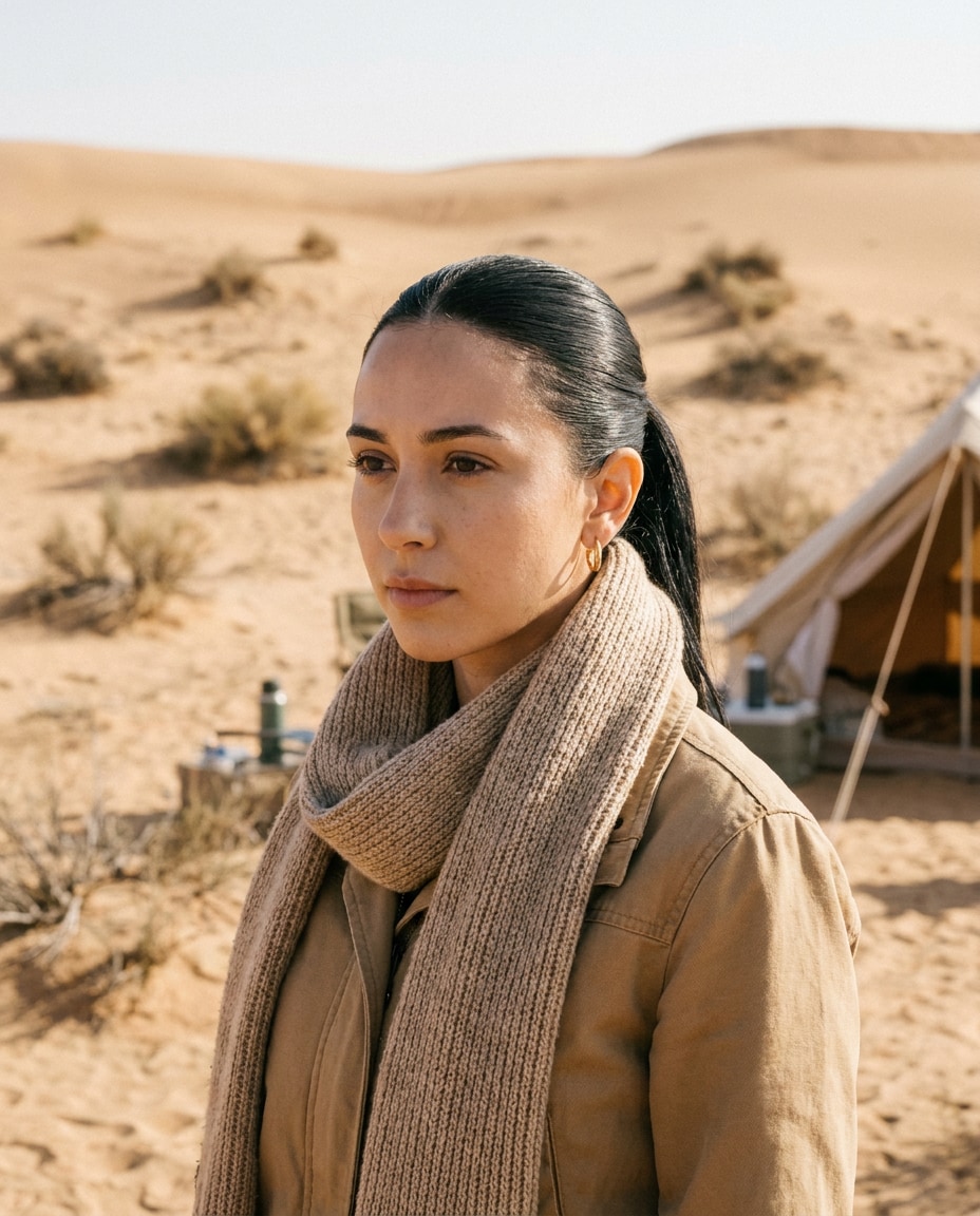 desert camp minimal photo