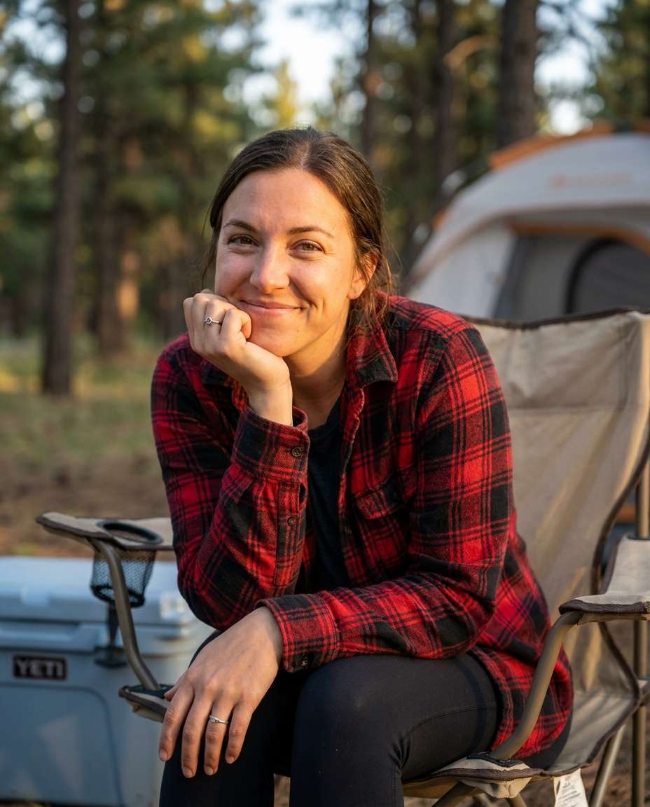 camp chair portrait photo
