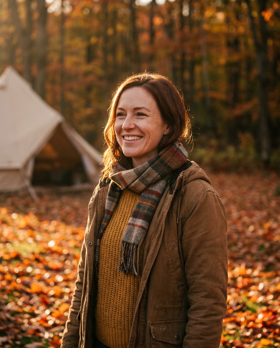 autumn camp portrait photo