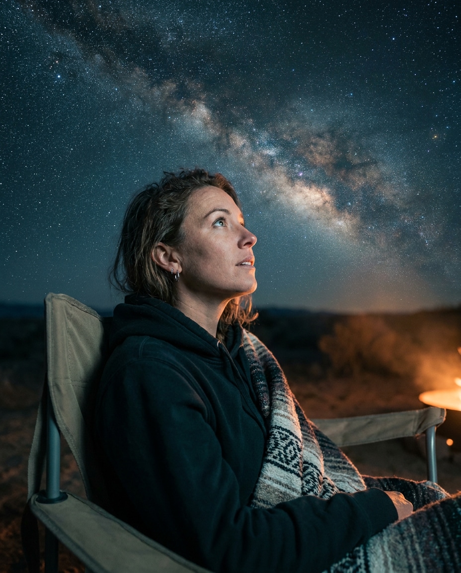 stargazing silhouette photo