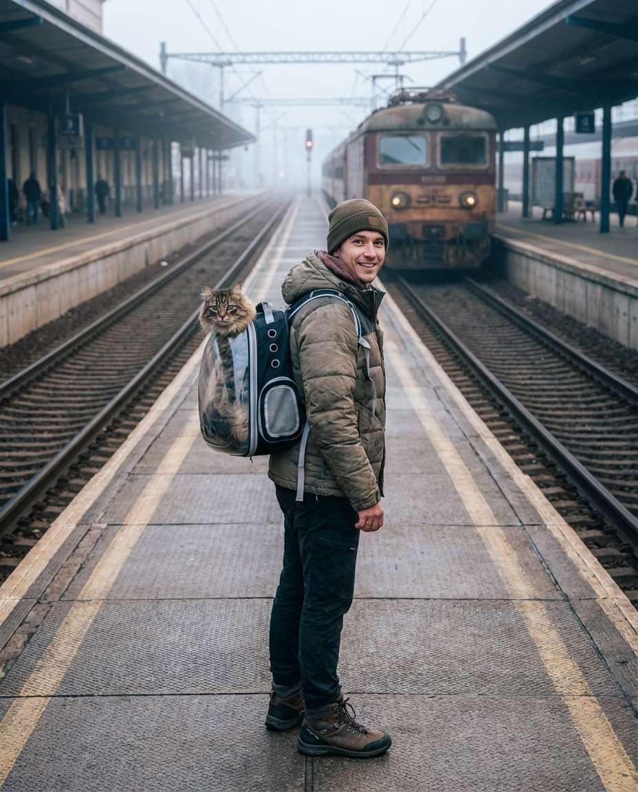 travel backpack peek photo