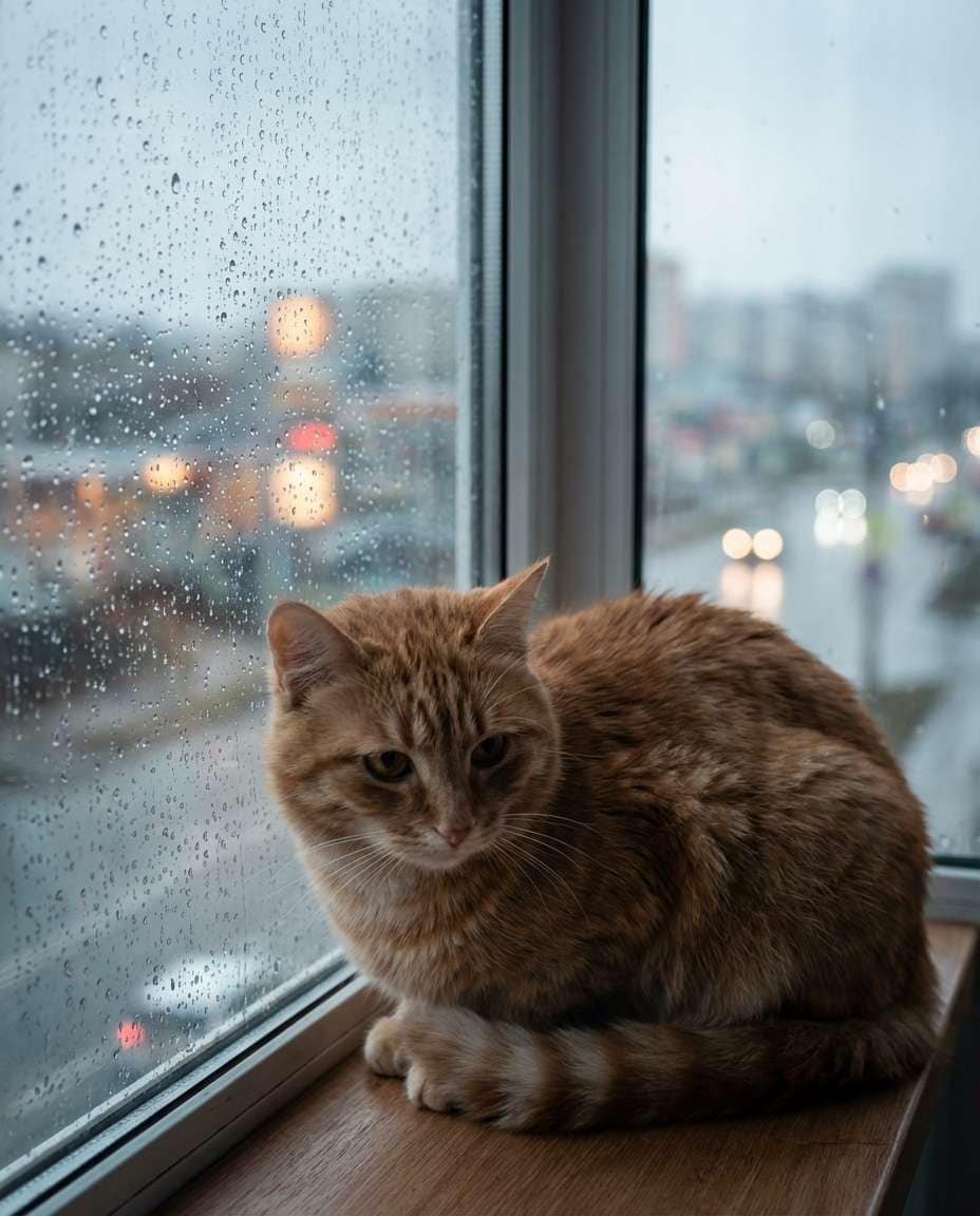rainy window photo