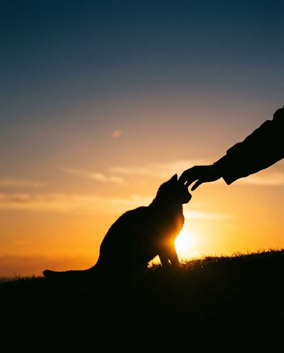 owner hand silhouette photo