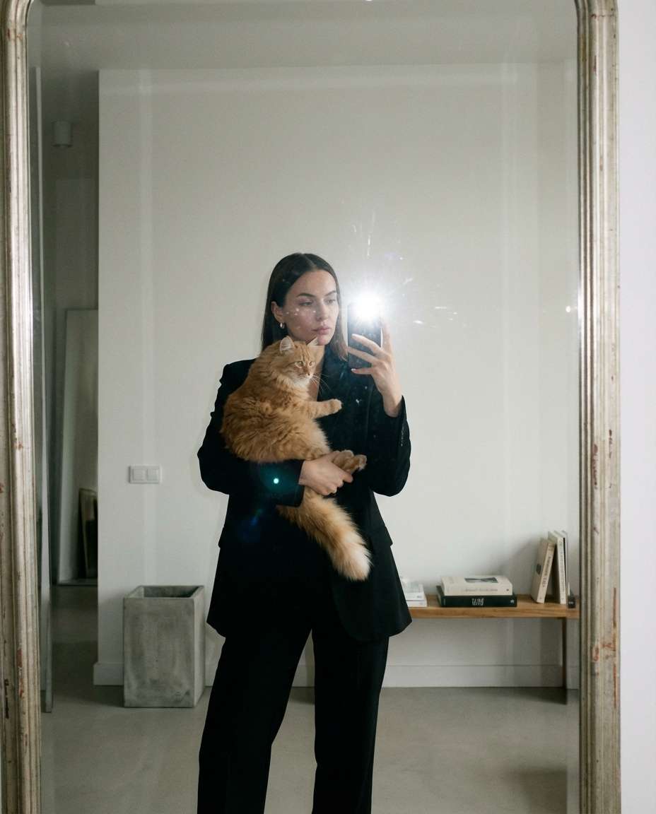 mirror selfie editorial photo