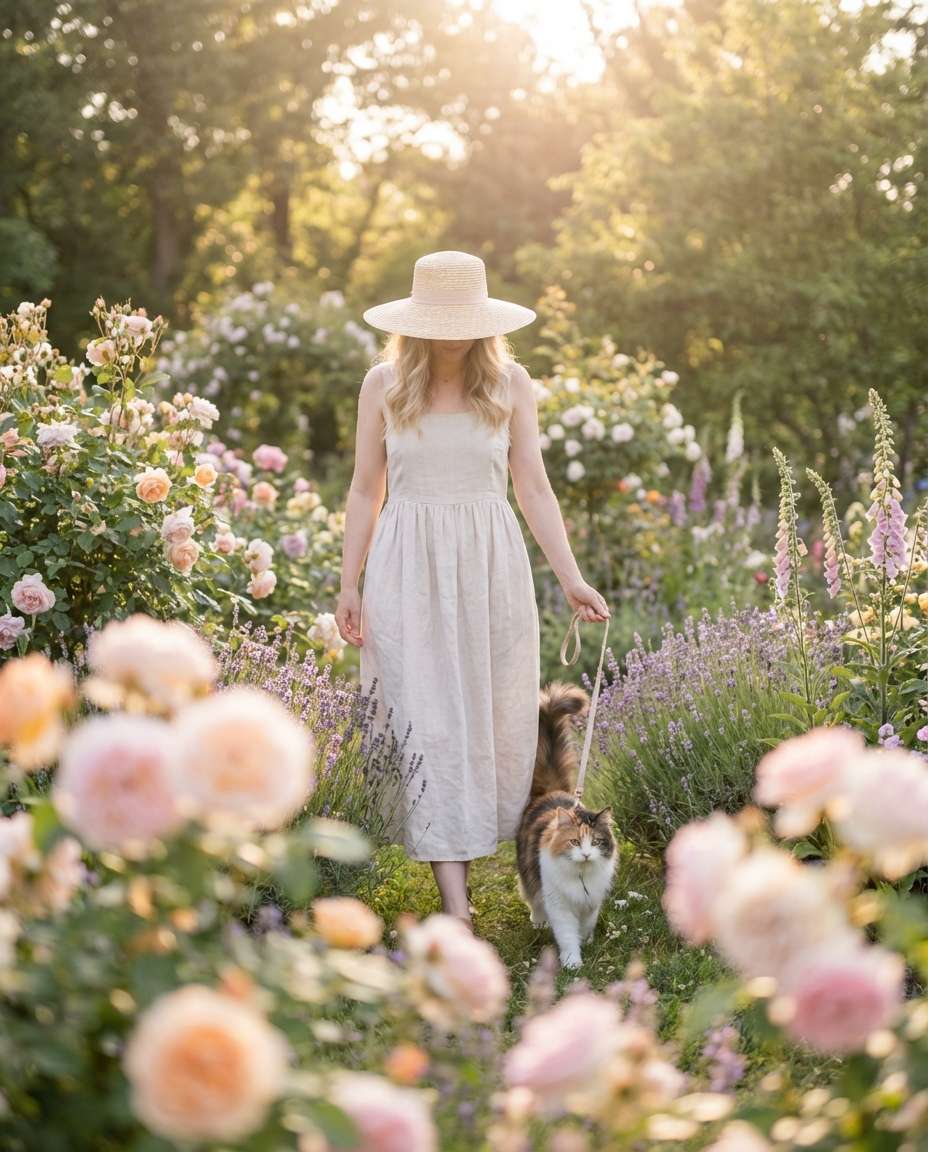 spring garden walk photo