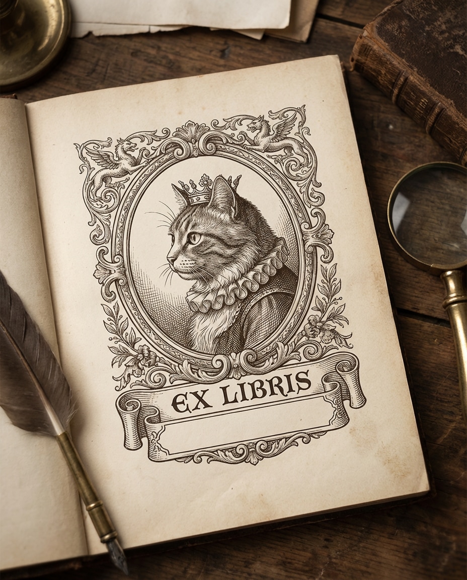 vintage bookplate photo