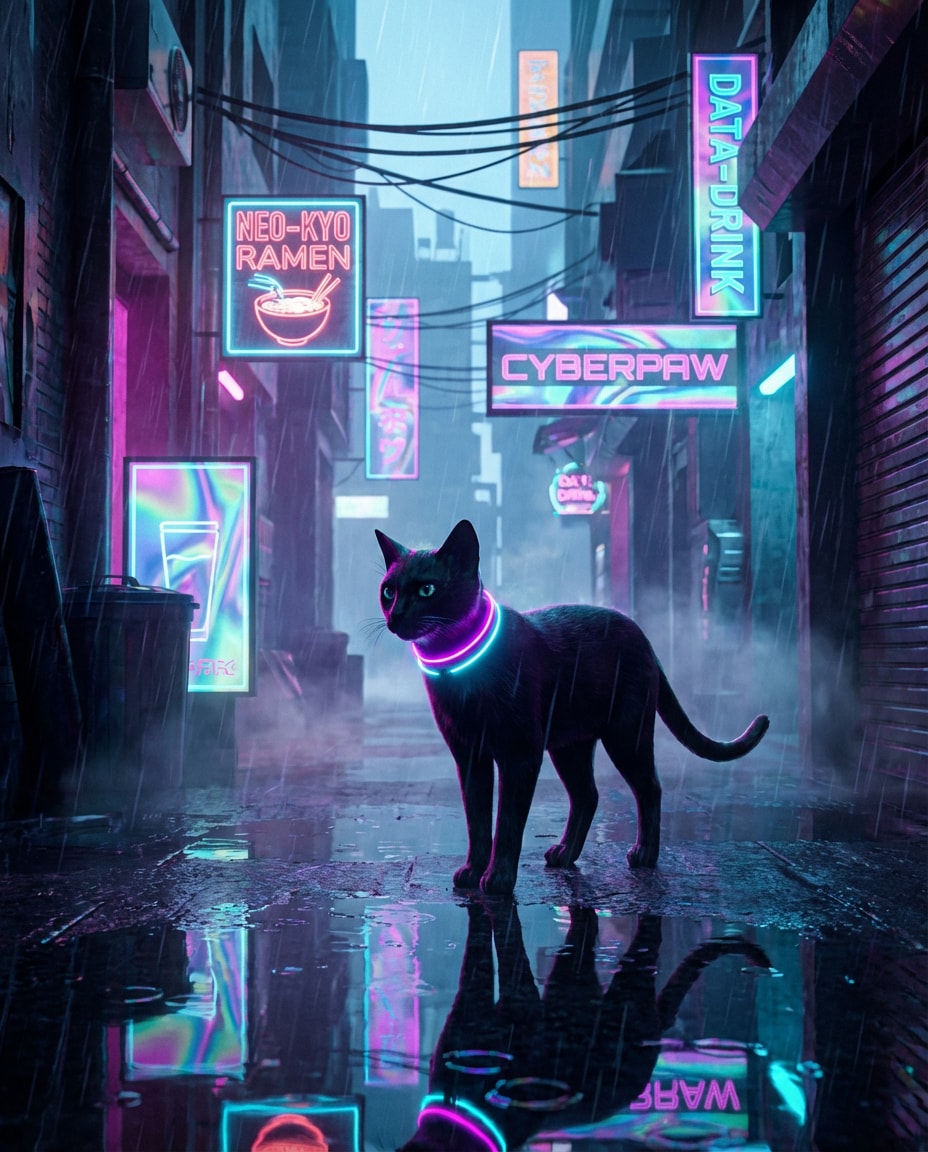 cyberpunk neon photo