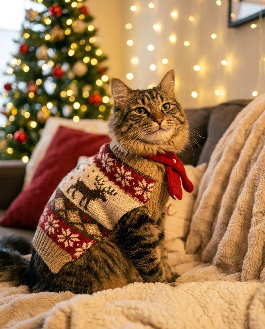 holiday knit and scarf photo