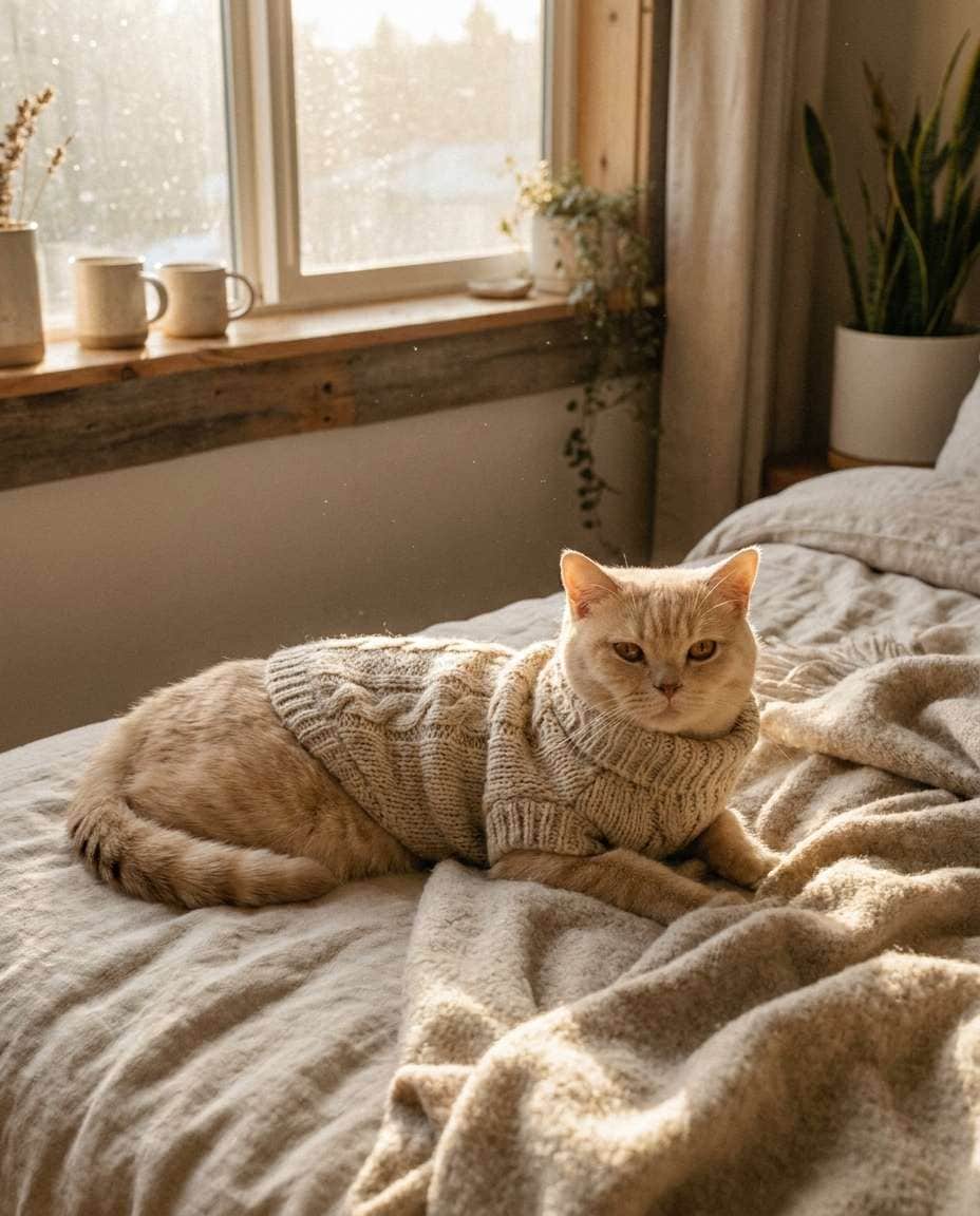 cozy knit sweater photo