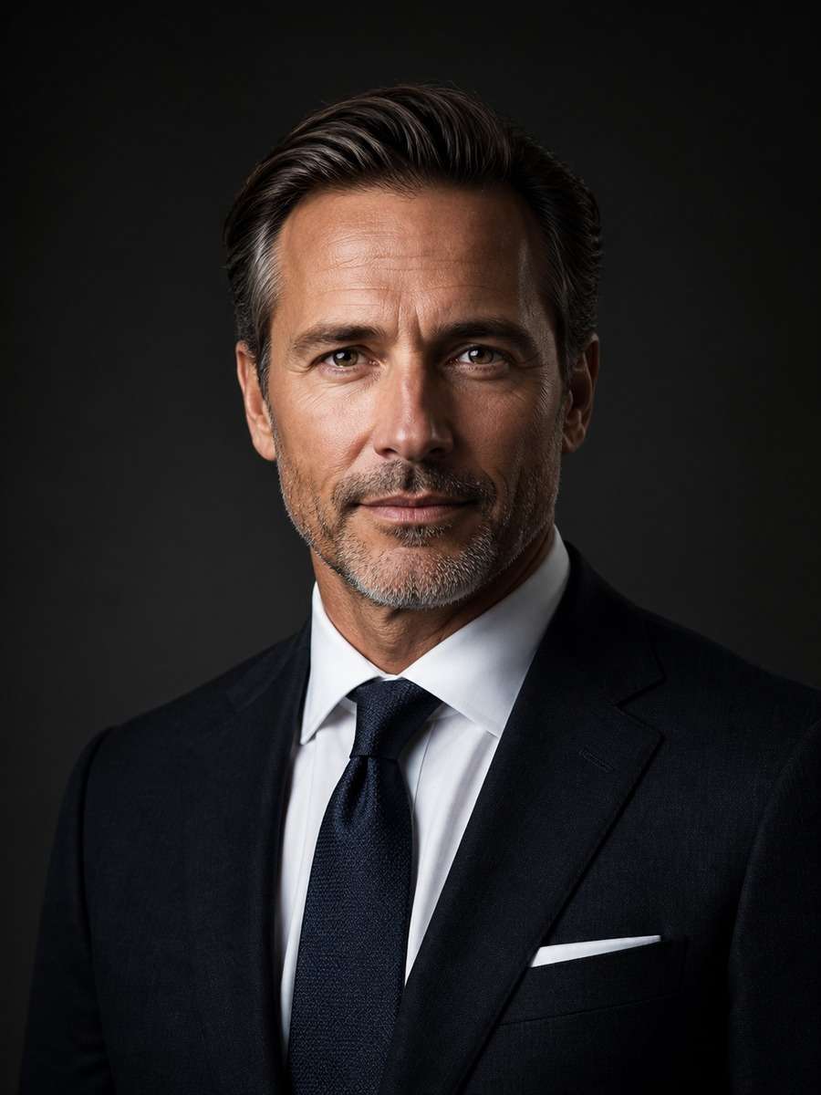 Dark Background Power Portrait photo