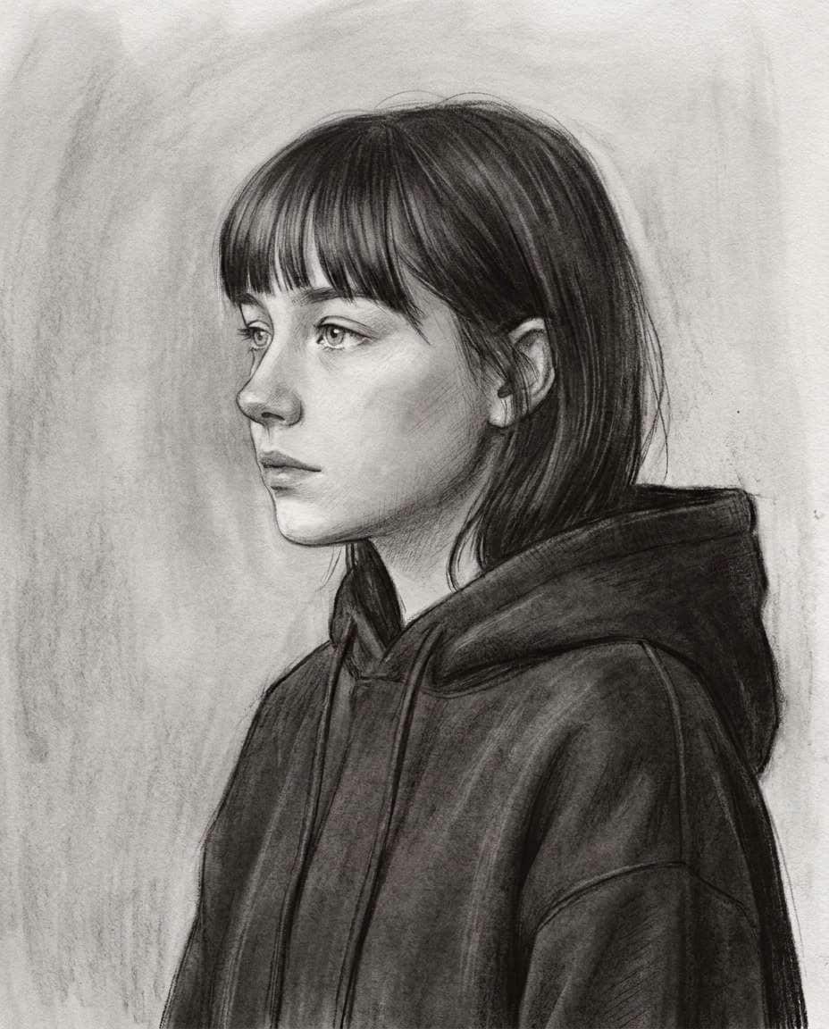 soft fringe teen photo