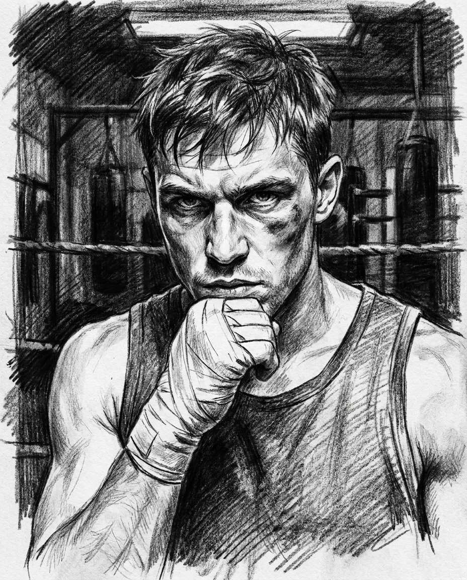 tough boxer study photo