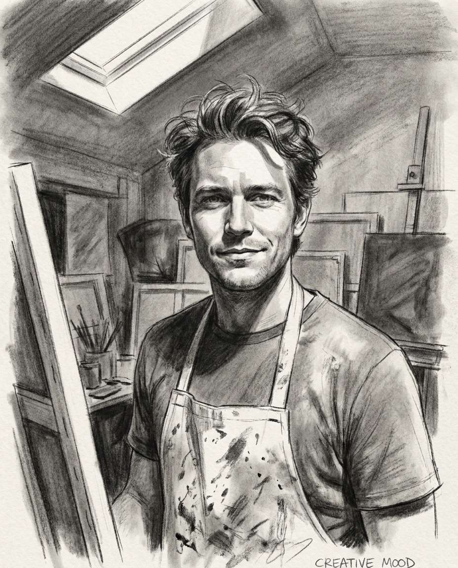 artist studio mess photo