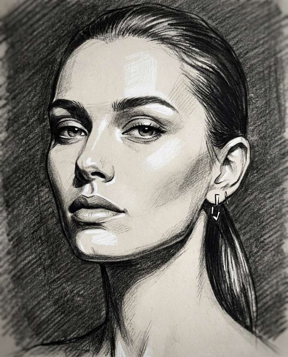 sculpted cheekbones photo