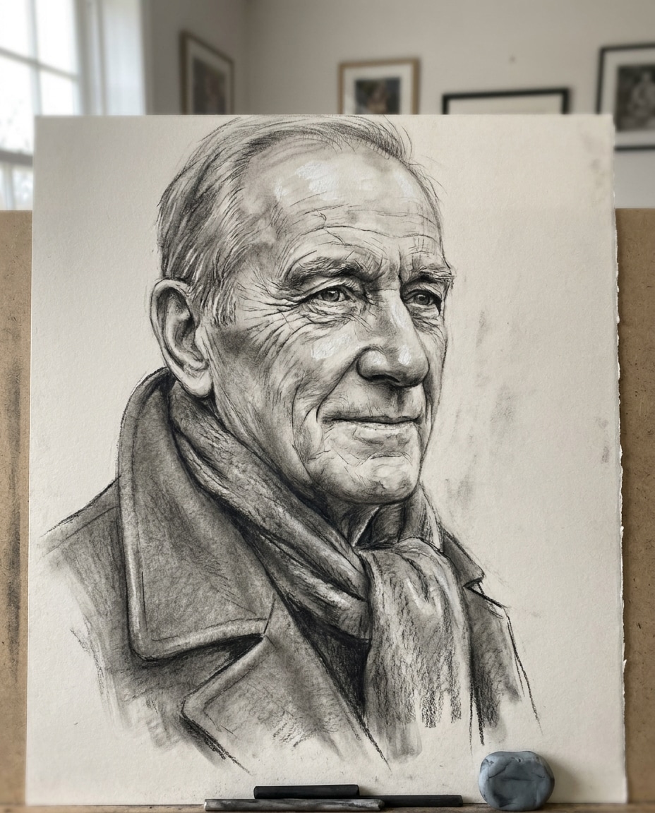 elder handsome study photo