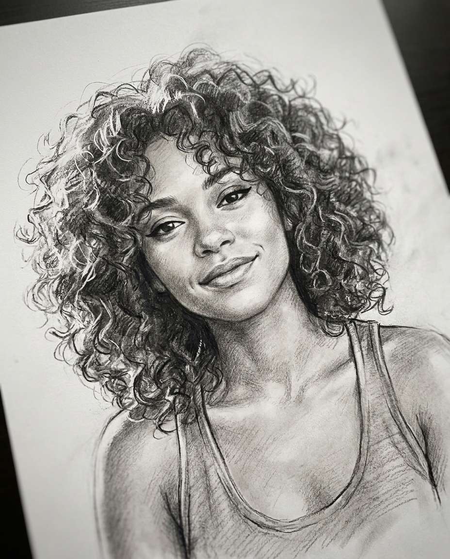 curly hair texture photo