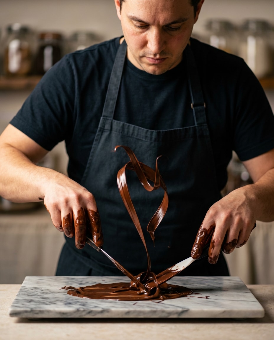 chocolate tempering photo