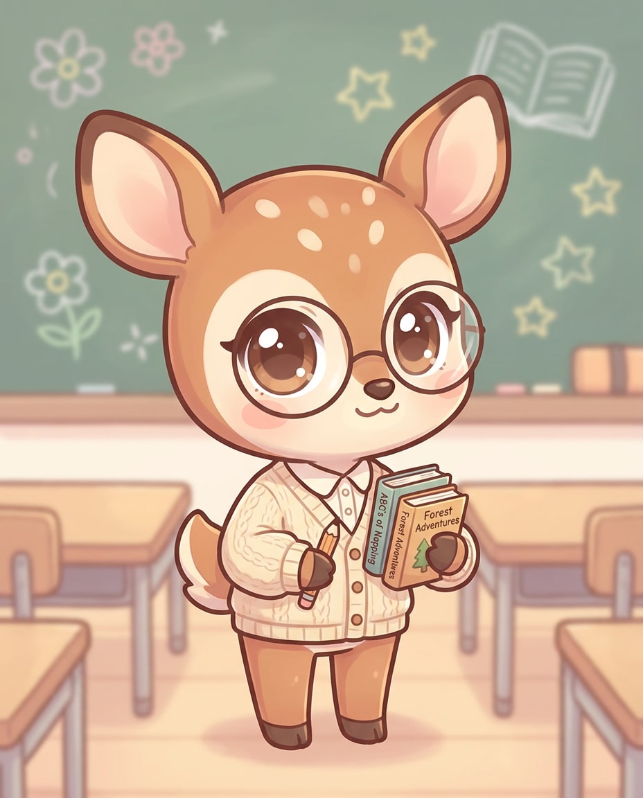 bookworm deer student photo