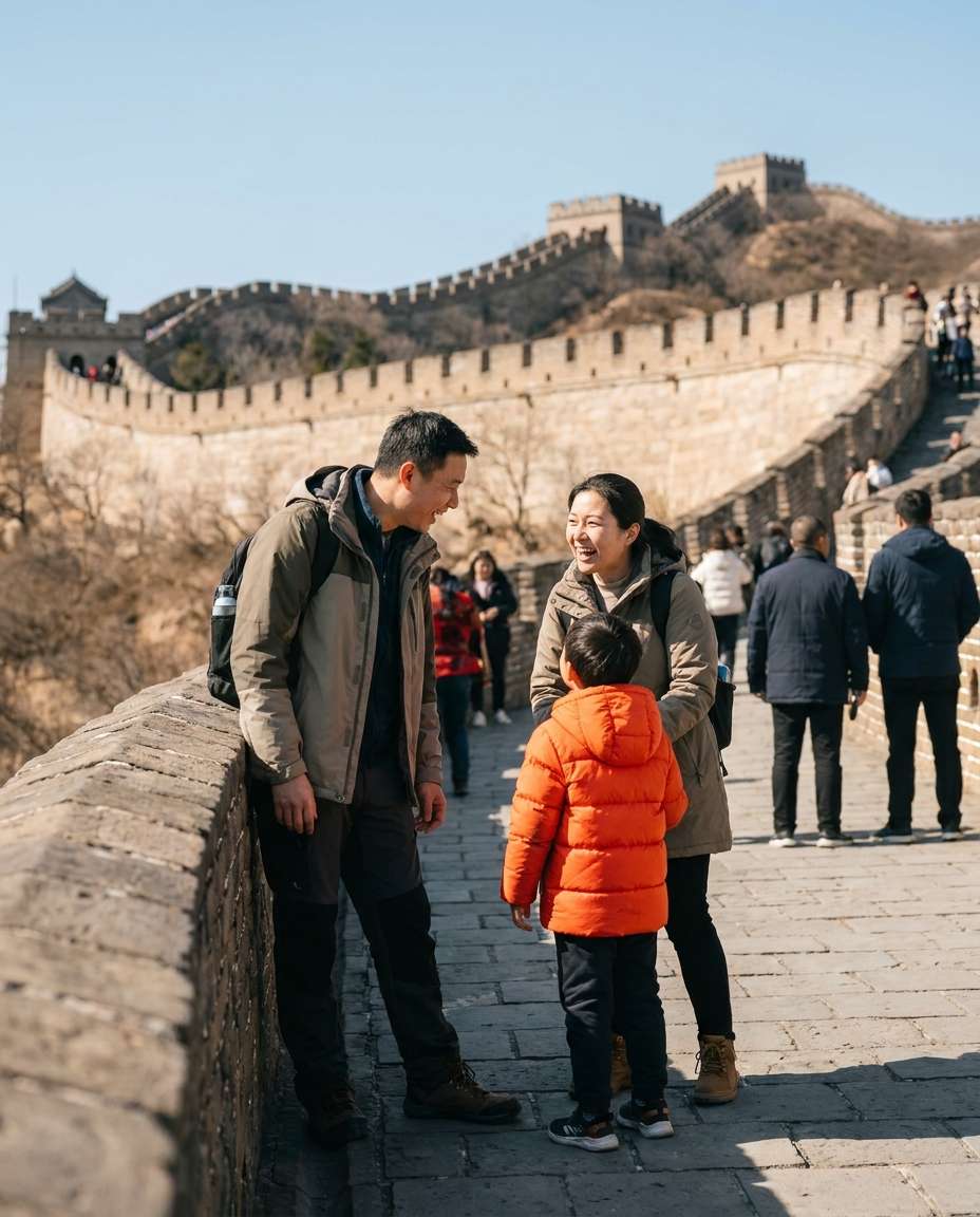 family travel memory photo