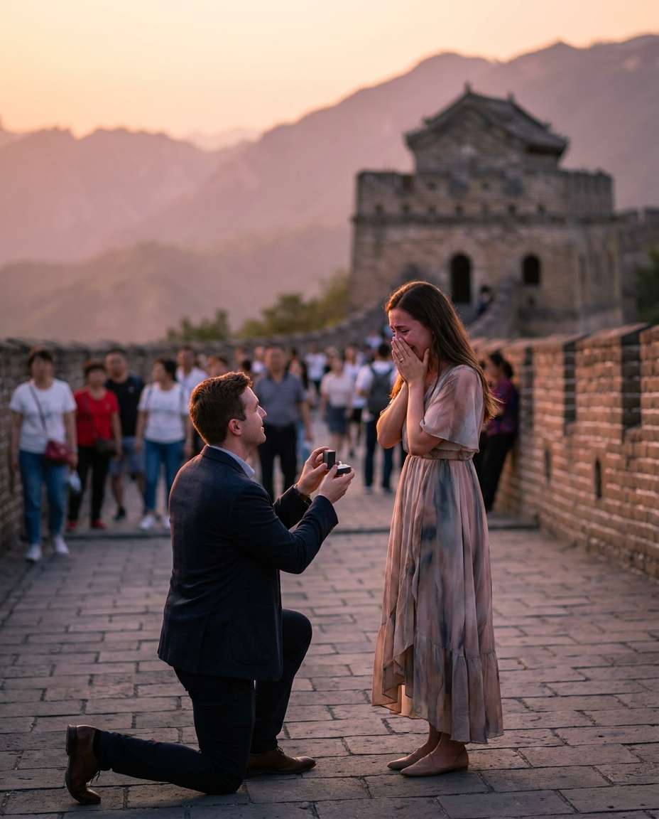 proposal on the photo
