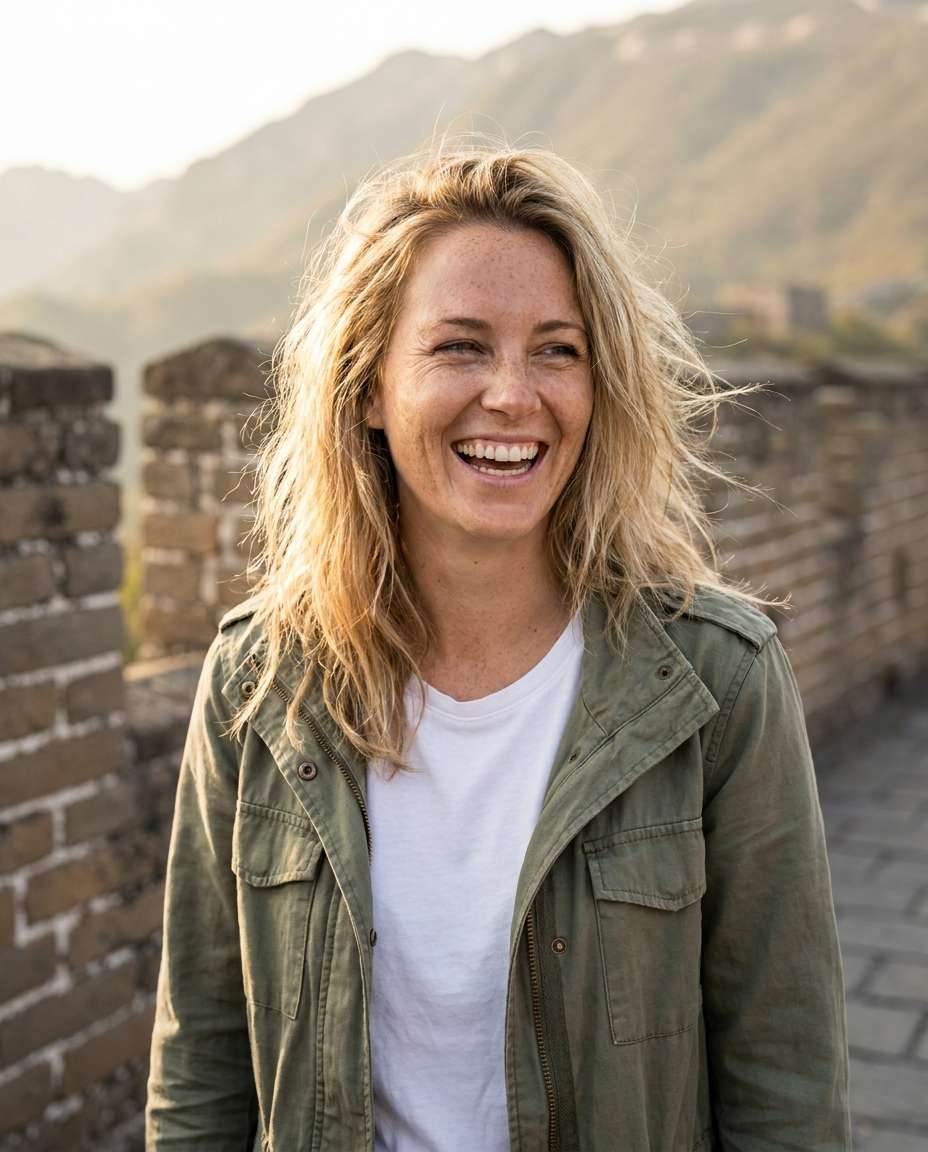 candid laugh closeup photo
