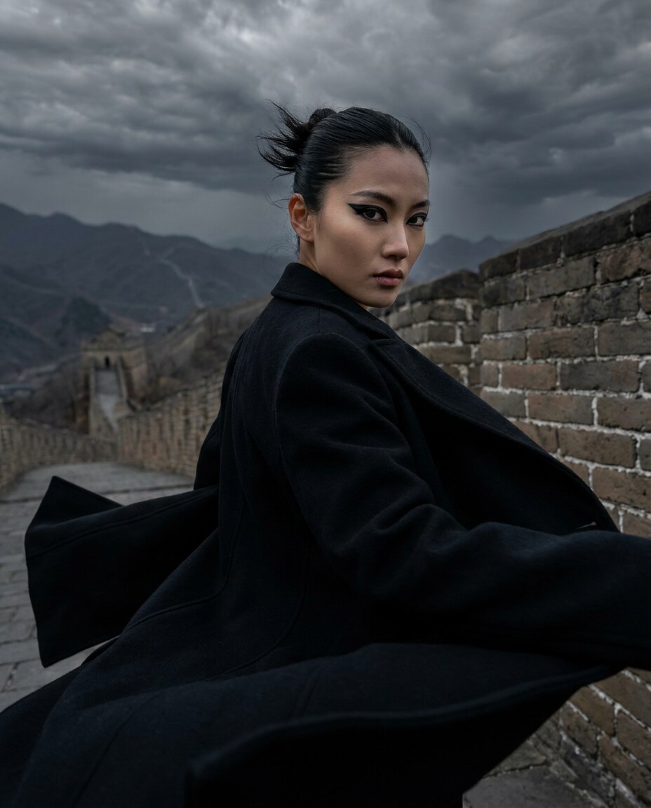 highfashion wind shot photo