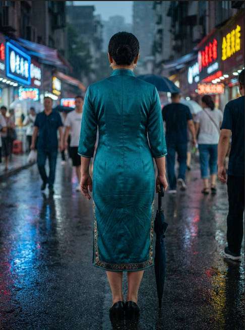 rainy street styling photo