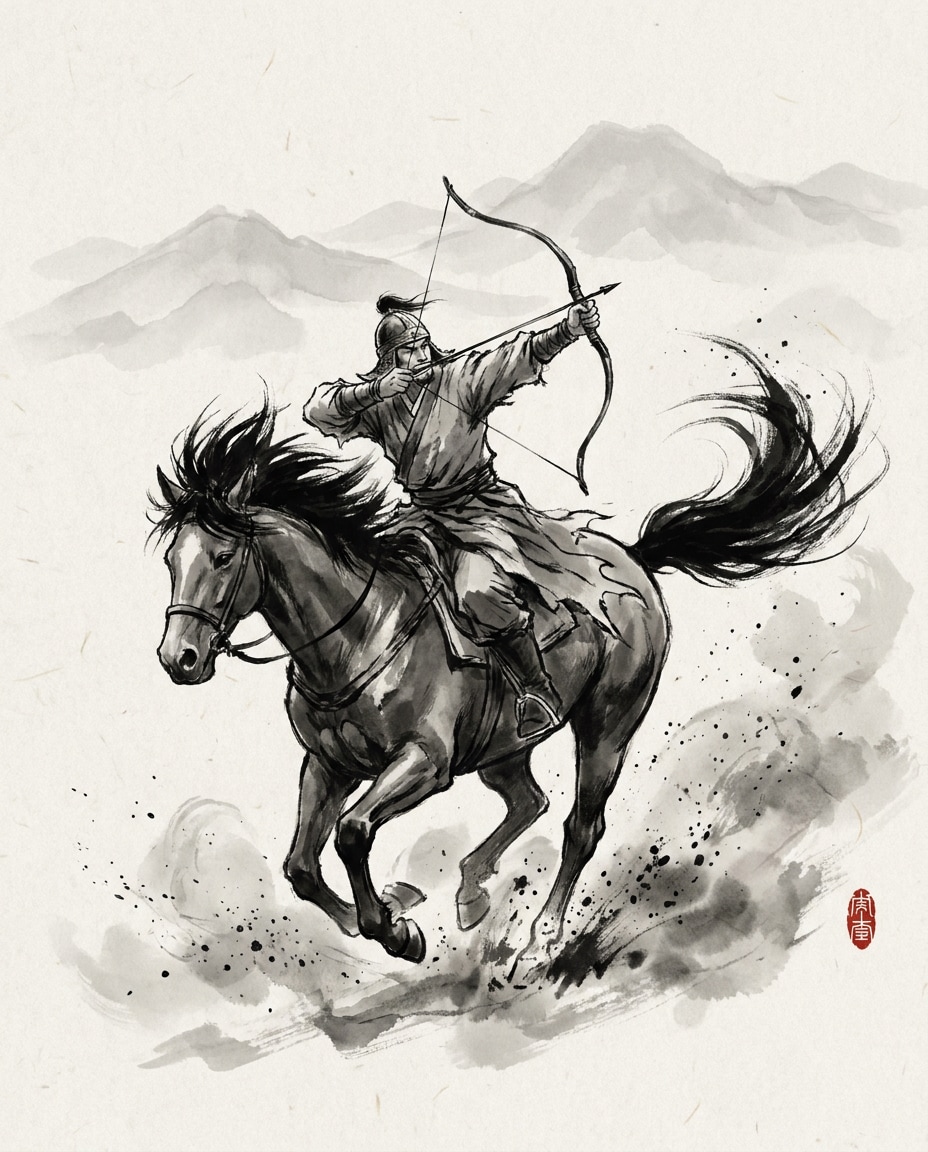 horse archer drama photo