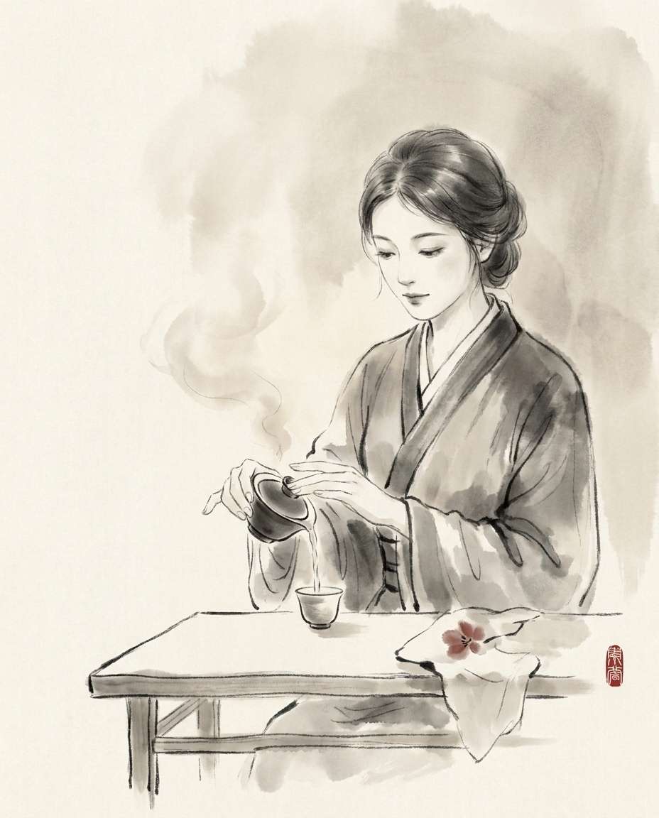 tea ceremony close portrait photo