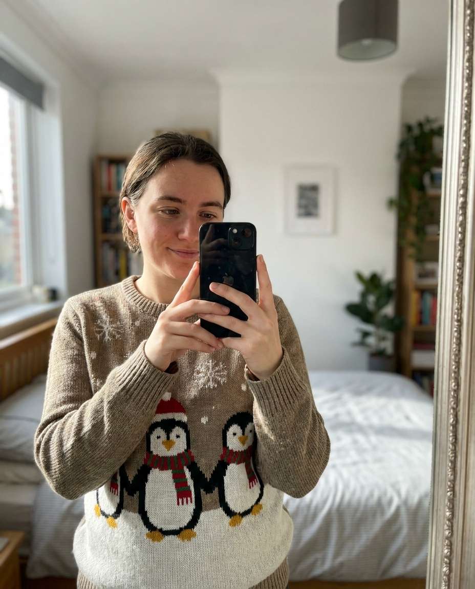 mirror selfie fit check photo